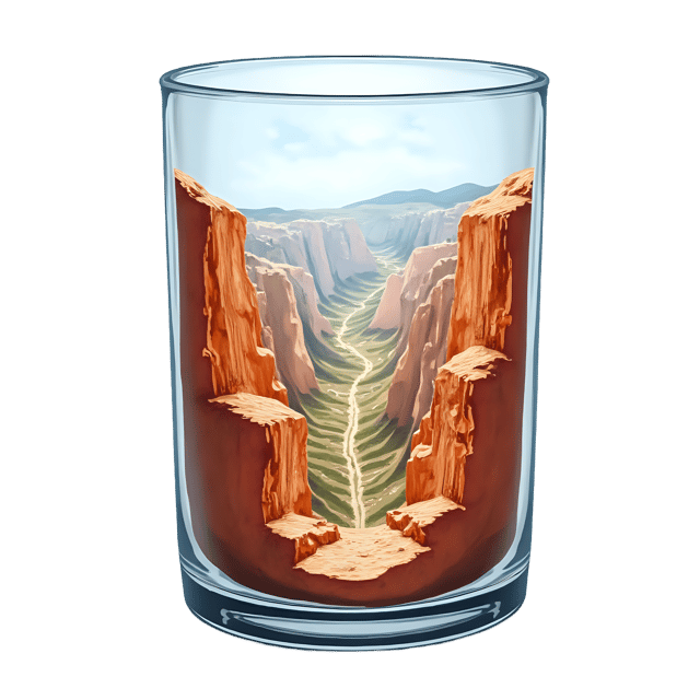 Free transparent PNG: Canyon Sliced Through Glass Container Transparent Background PNG