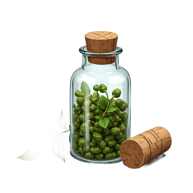 Free transparent PNG: Corked Herb Bottle PNG  Ideal for Kitchen Decor  Crafts