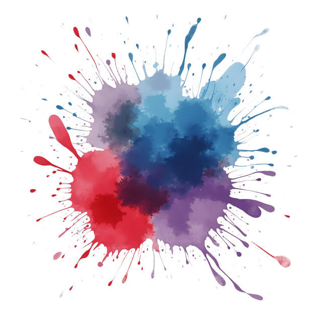 Free transparent PNG: Wild and Spontaneous Splatter Art with Transparent Background