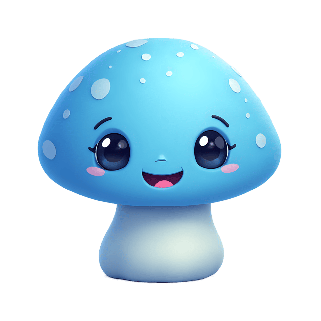 Free transparent PNG: Silly Blue Fungus PNG with Transparent Background for Art and Crafts