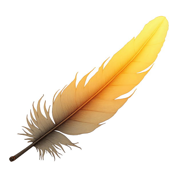 Free transparent PNG: Curved Flight Feather  Golden Sunlight Clipart, free png download