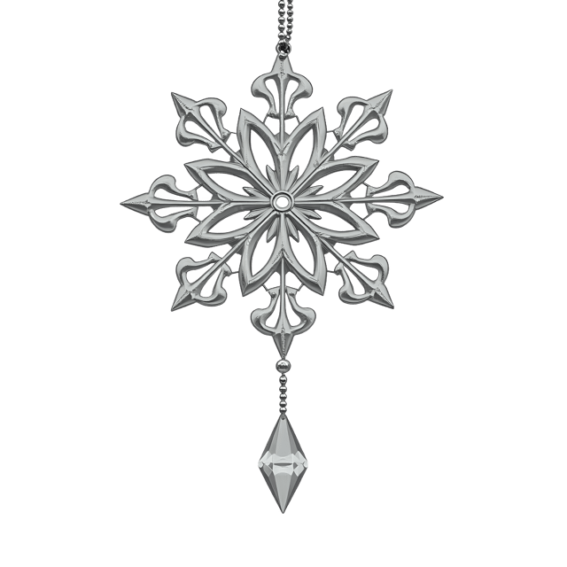 Free transparent PNG: Snowflake Shaped Ornament  Christmas Clipart with Crystal Drop, free downloadable png