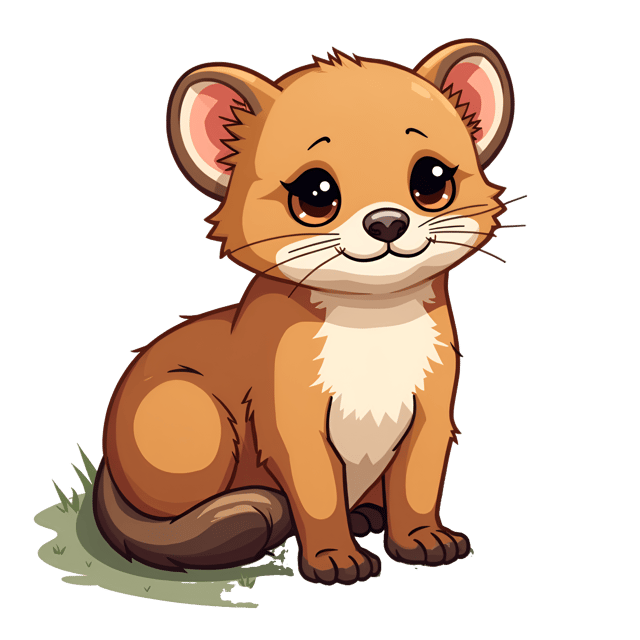 Free transparent PNG: Golden-Brown Marten Cub Clipart with Transparent Background