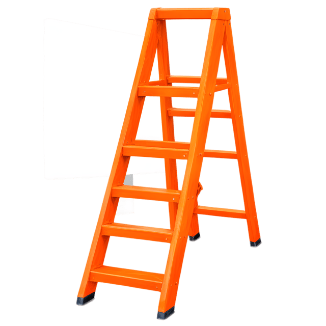 Free transparent PNG: Bright Orange Ladder PNG with Transparent Background for Design Use
