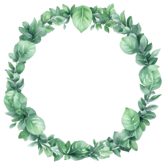 Free transparent PNG: Lush Greenery with Silver Outline PNG for Nature and Decorative Design