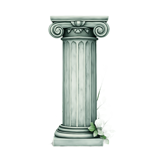 Free transparent PNG: Elegant Marble Column with Acanthus Leaves  Classical Design Clipart, free downloadable png
