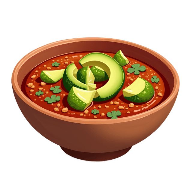 Free transparent PNG: Pozole Soup with Avocado Chunks  Mexican Cuisine Clipart, free downloadable png