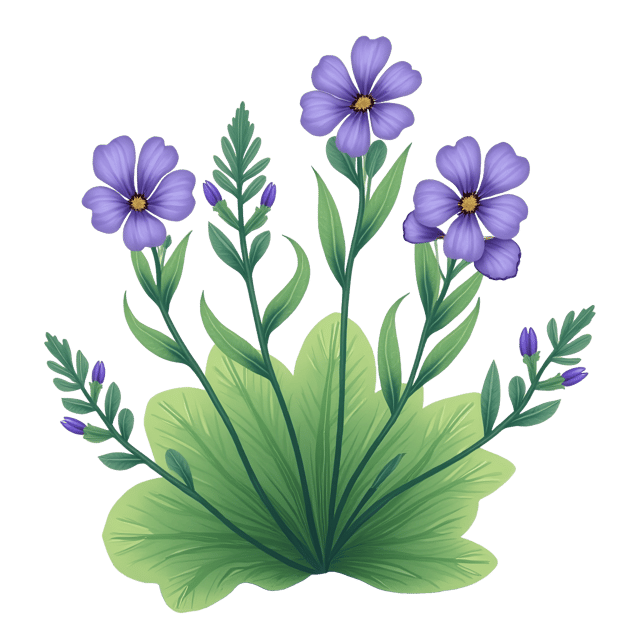 Free transparent PNG: Mint-Green Snapdragon with Purple Accents Illustration