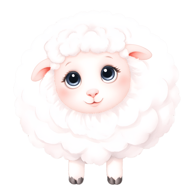 Free transparent PNG: Fluffy Sheep PNG with Transparent Background for Cute Animal Imagery