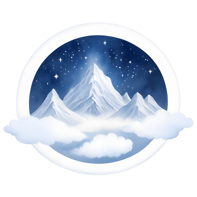 Free transparent PNG: Misty Mountains in Celestial Halo PNG