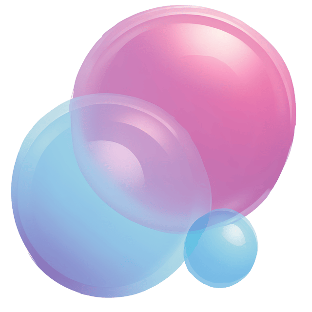 Free transparent PNG: Glossy Magenta and Pale Blue Blobs PNG Illustration with Soft Edges