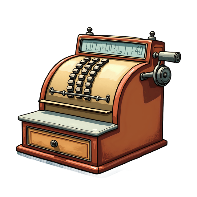 Free transparent PNG: Vintage Cartoon Cash Register PNG Clipart  Perfect for Retro Design Projects  Themed Decor