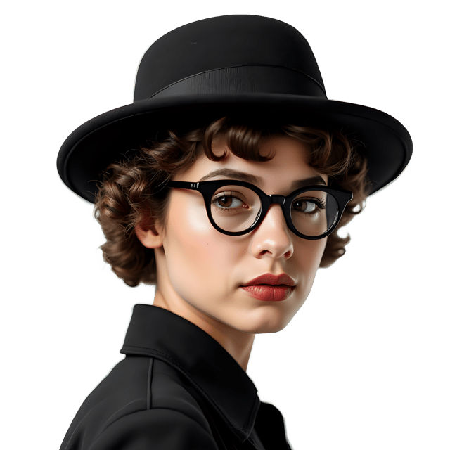 Free transparent PNG: Glasses and Hat Portrait PNG Clipart  Perfect for Fashion, Lifestyle  Design Projects