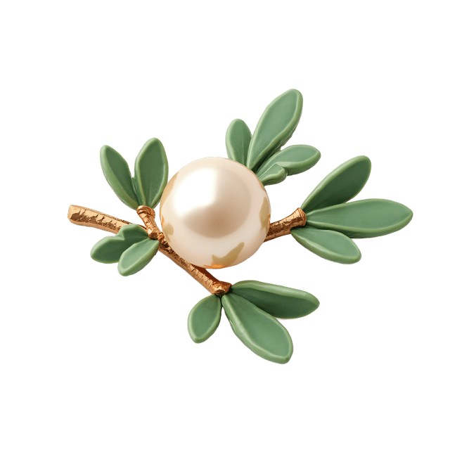 Free transparent PNG: Brooch with Tiny Leaves and Pearl  Jewelry Clipart, free png download