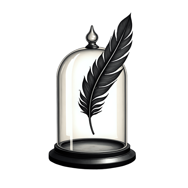 Free transparent PNG: Vintage Writing Feather Under Glass Dome  Free PNG Download