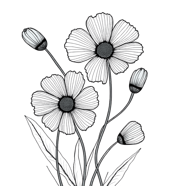 Free transparent PNG: Boho Geometric Flowers  Curved Line Design Clipart, free png download