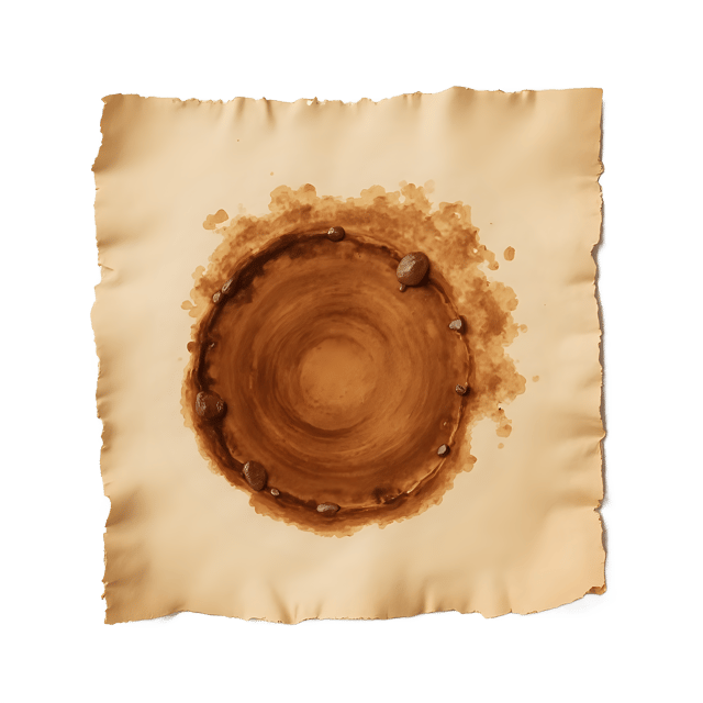 Free transparent PNG: Coffee Stain on Vintage Paper PNG