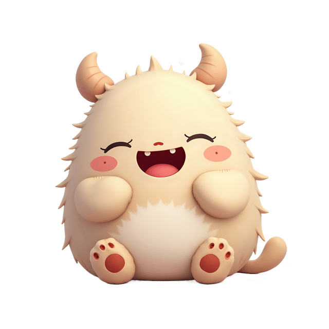 Free transparent PNG: Soft Monster PNG with Fuzzy Details and Gentle Hues for Soothing Imagery