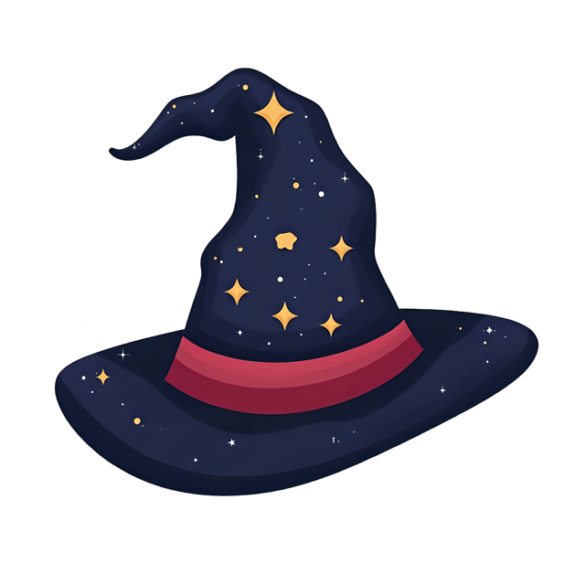 Free transparent PNG: Witch Hat with Stars and Sparkles  Halloween Clipart, free downloadable png