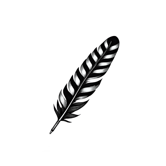 Free transparent PNG: Striped Bird Feather  Free Downloadable PNG Clipart Over Crumpled Paper