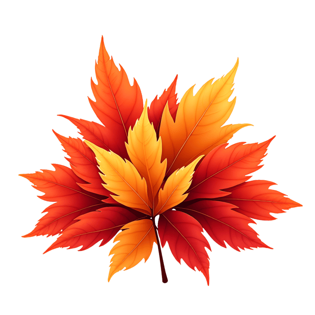 Free transparent PNG: Lustrous Red and Orange Leaves Pile Watercolor Illustration