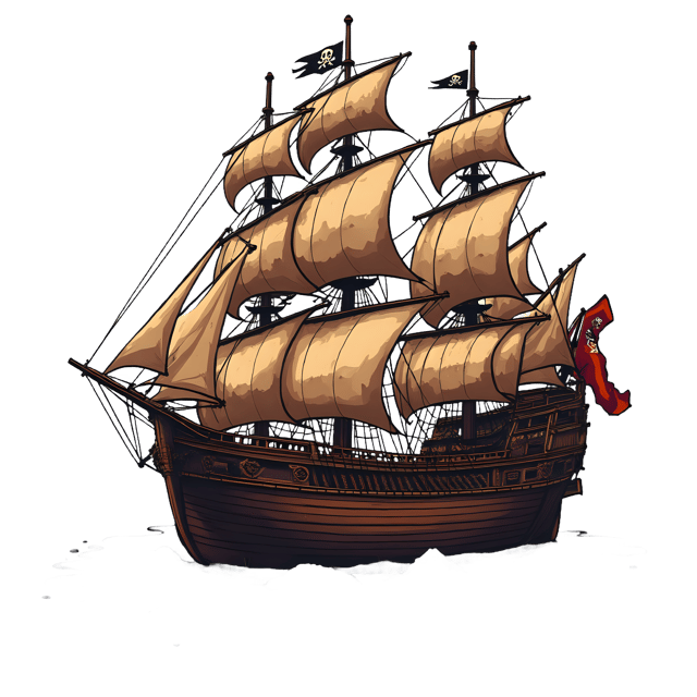 Free transparent PNG: Pirate Treasure Pencil Sketch Illustration for Nautical and Adventure Themes