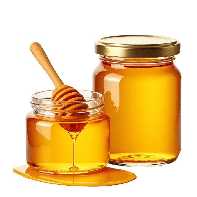 Free transparent PNG: Golden Honey Jars with Rich Aroma and Transparent Background PNG