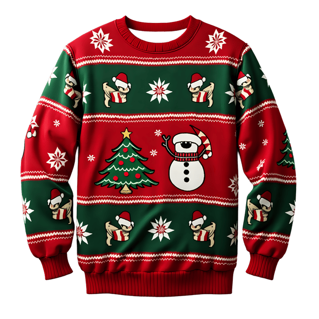 Free transparent PNG: Ugly Christmas Sweater PNG Clipart  Unique Holiday Fashion Statement