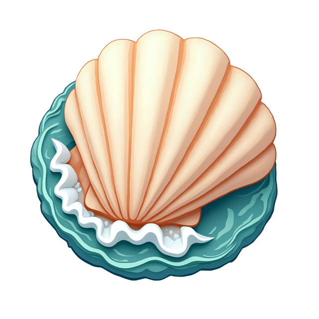 Free transparent PNG: Shell Cameo  Free Downloadable PNG Clipart with Ocean Wave Trim