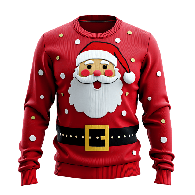 Free transparent PNG: Santa Christmas sweater PNG Clipart  Perfect for Holiday Designs  Crafts