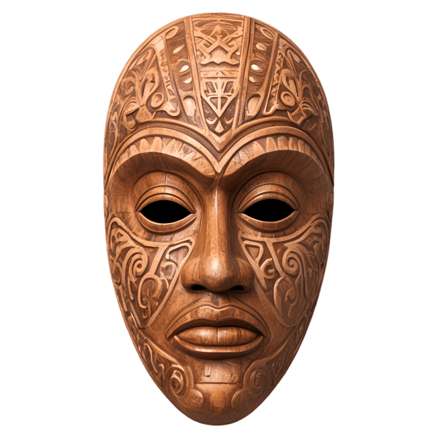 Free transparent PNG: Polynesian Mask PNG with Transparent Background for Art and Decor