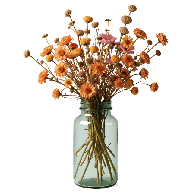 Free transparent PNG: Dried Flowers in a Bottle PNG Clipart  Perfect for Decor and Crafting