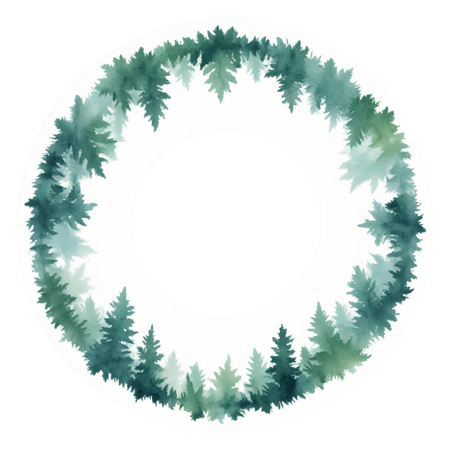 Free transparent PNG: Misty Ancient Forest Circle PNG with Transparent Background for Mystical Decor