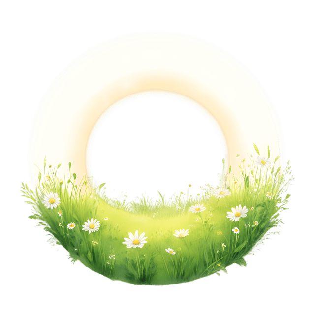Free transparent PNG: Serenity in Light Glowing Meadow Ring PNG Background