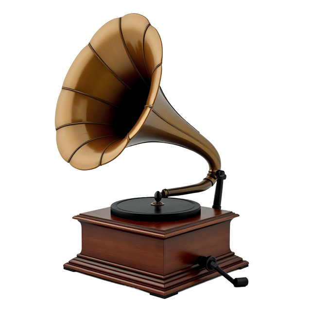 Free transparent PNG: Phonograph Horn PNG Clipart  Perfect for Vintage Audio Design  Historical Projects