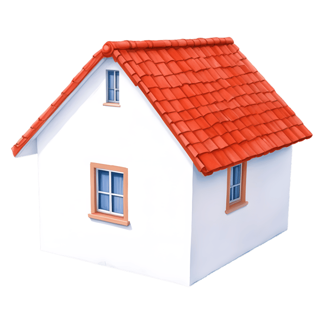 Free transparent PNG: Red Tiled Roof House PNG with Transparent Background for Home and Garden Decor