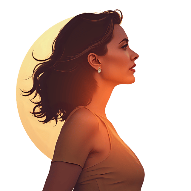 Free transparent PNG: Golden Hour Portrait PNG  Perfect for Artistic Projects, Decor  Personal Use