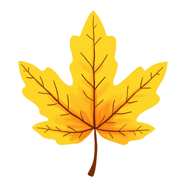 Free transparent PNG: Lemon Yellow Hickory Leaf Cartoon Illustration with Watercolor Vibes