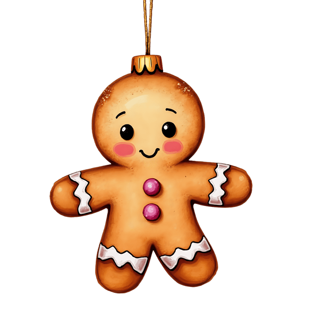 Free transparent PNG: Gingerbread Ornament  Holiday Clipart, free downloadable png