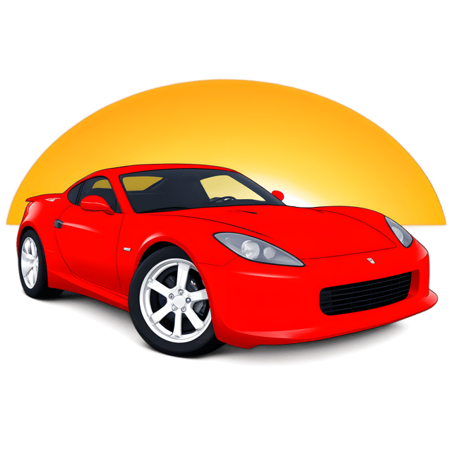 Free transparent PNG: Red Sports Car Sunset PNG Transparent Background