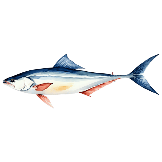Free transparent PNG: Amberjack Fish Watercolor Style Transparent PNG – Gentle Illustration for Designers & Creators