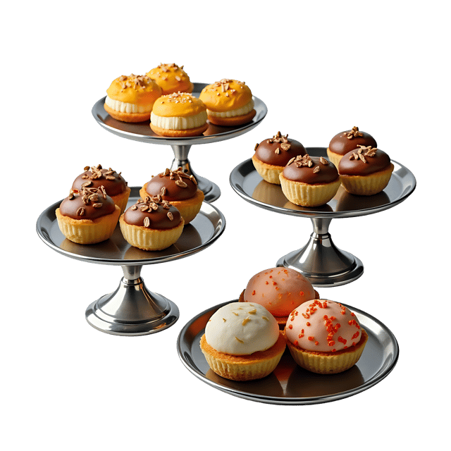 Free transparent PNG: Shiny Silver Candy Plates PNG with Transparent Background for Sweet Treats Display