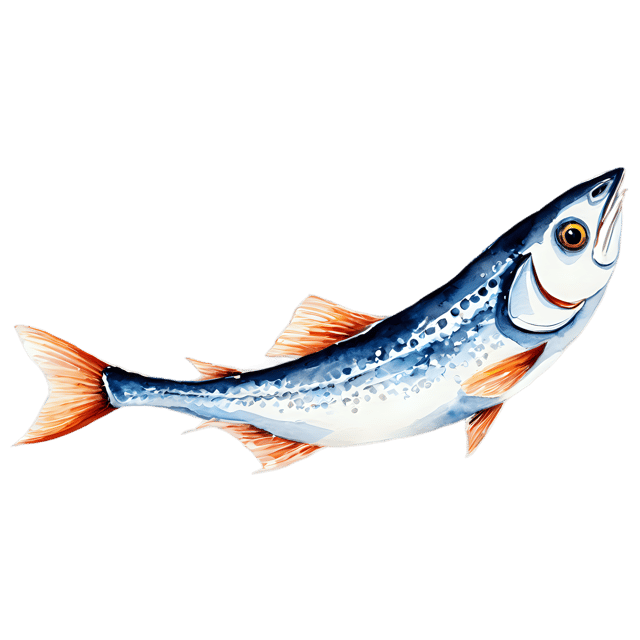 Free transparent PNG: Transparent Pollock Fish Watercolor Illustration - PNG Clipart for Designers & Creators