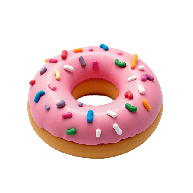 Free transparent PNG: Colorful Polymer Clay Donut Charm PNG with Transparent Background