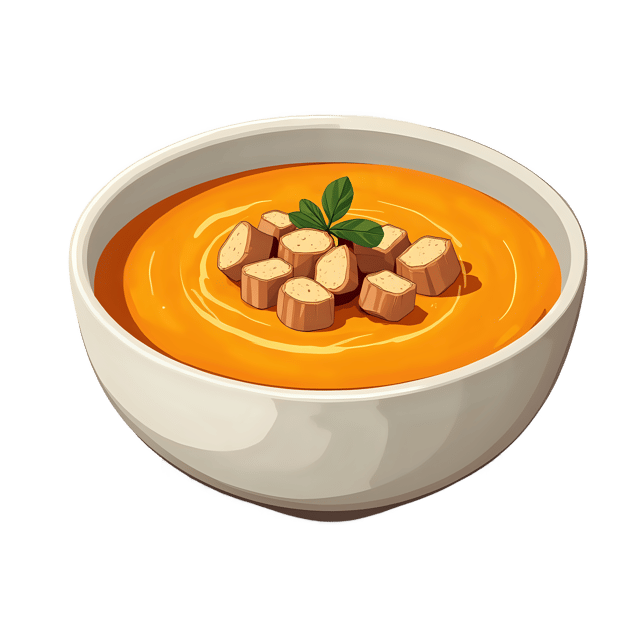 Free transparent PNG: Butternut Squash Soup with Croutons  Free Clipart PNG Download