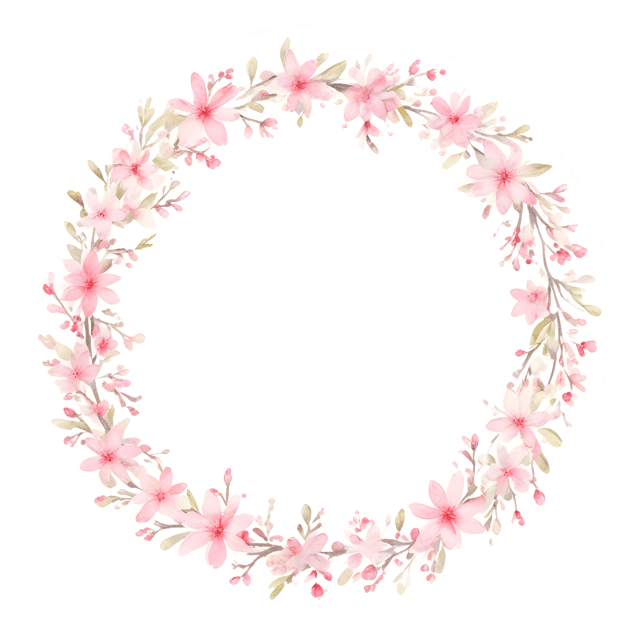 Free transparent PNG: Blossoming Trees in a Soft Radiant Circle PNG