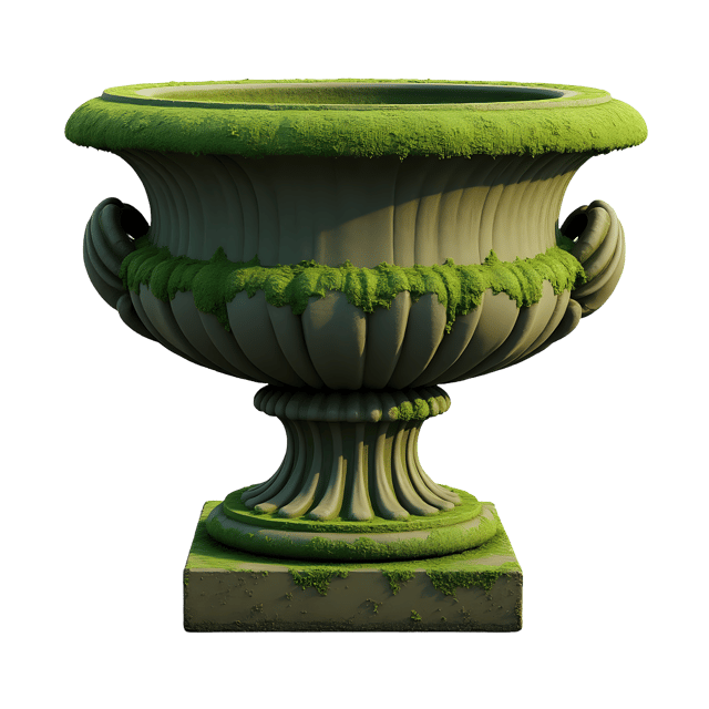 Free transparent PNG: Moss-Covered Urn PNG Clipart  Perfect for Nature-Themed Projects  Decor