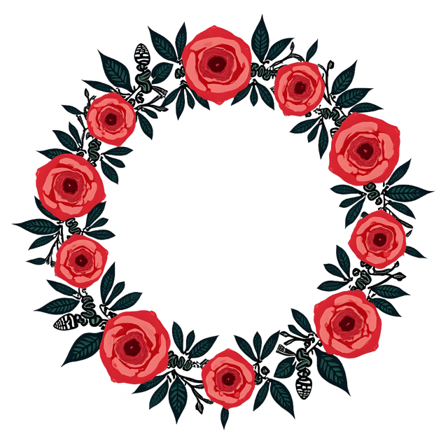 Free transparent PNG: Circle of Roses  Tribal Print Clipart, free downloadable png