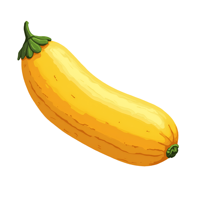 Free transparent PNG: Golden Zucchini with Soft Bumpy Skin - Illustration Clipart