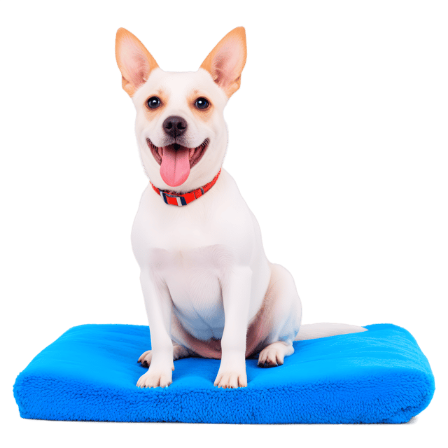 Free transparent PNG: Dog on Soft Rug PNG with Transparent Background for Pet and Home Decor